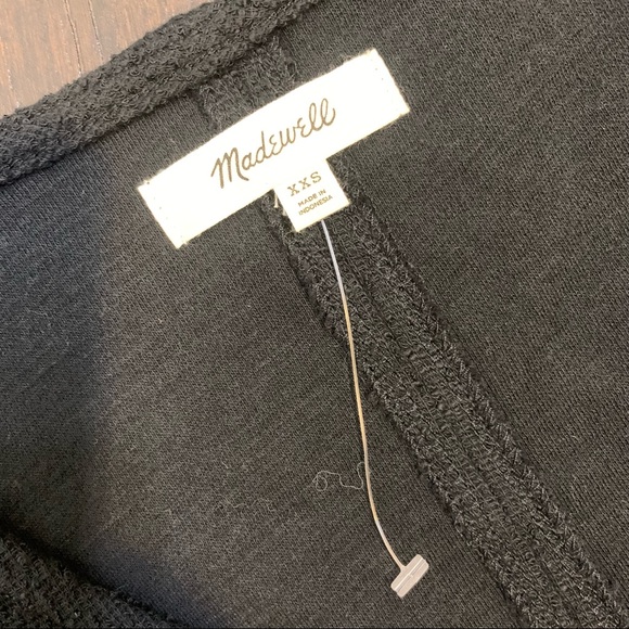 NEW Madewell Black Full Sleeve V Neck 3/4 Sleeve Top XXS - Picture 11 of 12